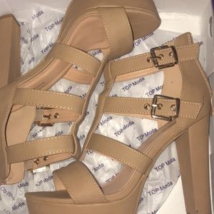 Tan high heals, size 7